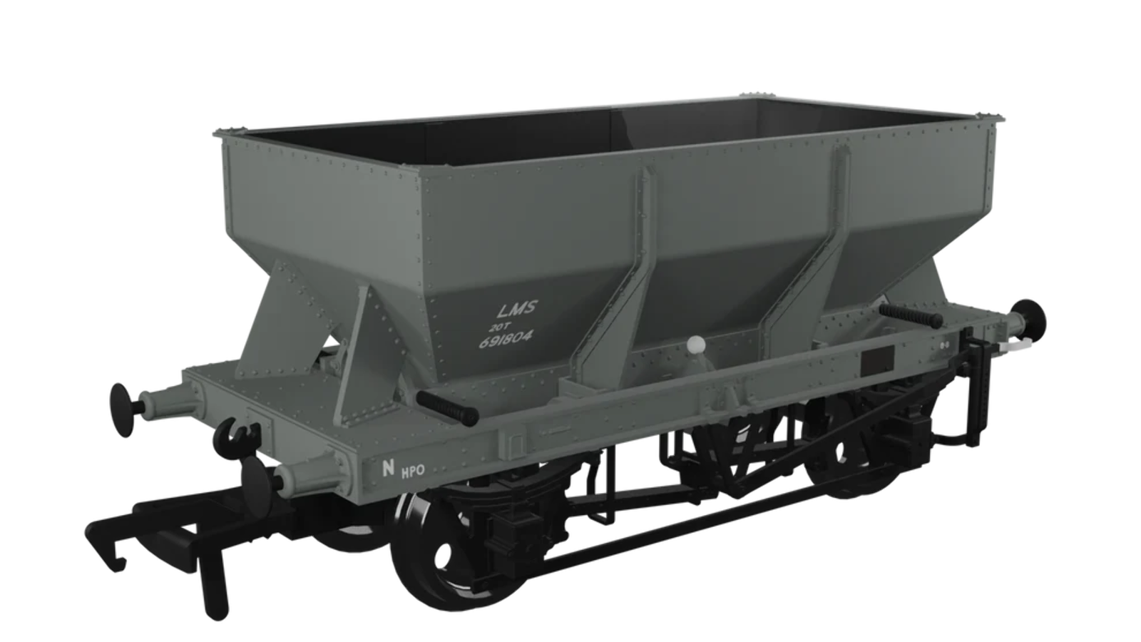 Rapido Trains 963004 OO Gauge LMS Iron Ore Hopper – LMS (post-36) No.691804