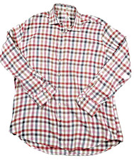 Peter Millar Men's Plaid Button-Up Shirt Long Sleeve Tartan Multicolor Size XL