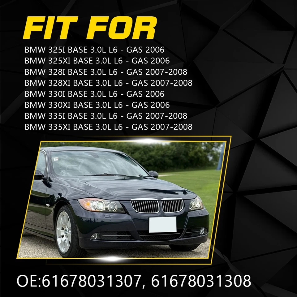 Par de embellecedores de tapa de boquilla de arandela de faros para BMW 330xi Base 3,0 L L6 Gas 2006 Foto 2 de 4