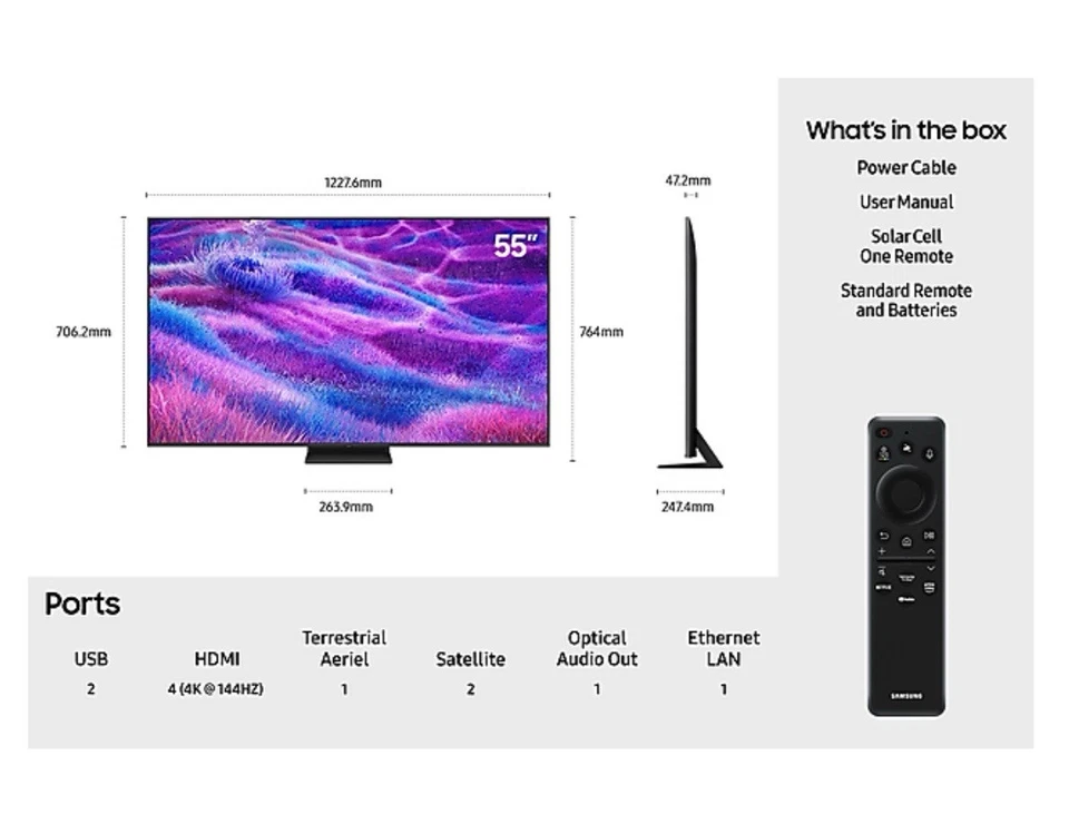 Samsung 55" Neo QLED QN80F 4K Vision AI Smart TV (2025) - Image 2 of 4