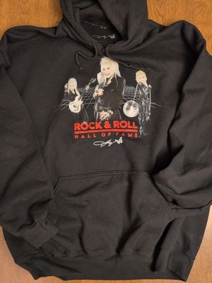 Dolly Parton Black Graphic Hoodie Sweatshirt Rock & Roll Hall Of Fame Music XL