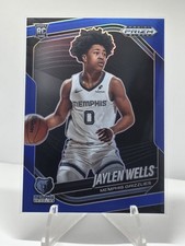 2024-25 Panini Prizm Black - Jaylen Wells, Jaylen Wells #34 Blue Prizm /199 (RC)