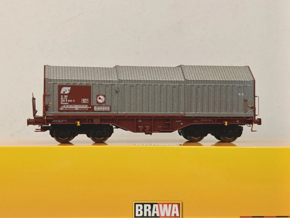 Brawa 51011 H0 1 87 - Wagon De Fret Télescopique Shimmns Des FS D'Époque V