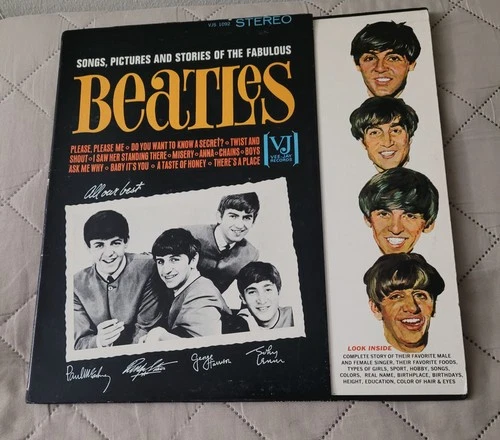 The Beatles Original Stereo Vee Jay Songs Pictures And Stories LP Cover ONLY