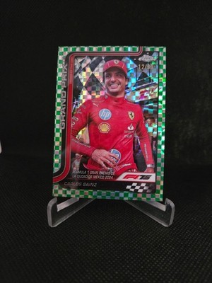 Carlos Sainz 2025 Topps Chrome F1 ' Green Checkerd ' #erd 12/99 Parallel #141