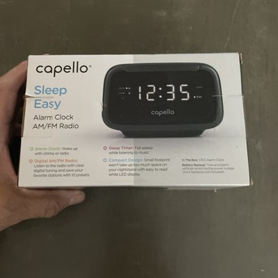Capello Sleep Easy Alarm Clock  AM/FM Radio CR15 Sleep Timer