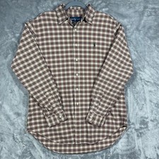 Ralph Lauren Men's Large Classic Fit Plaid Button Down Shirt Long Sleeve