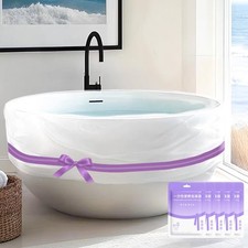 Frenulum Tie Disposable Bathtub Cover Liner,Edge Fixed Large Bathtub Liner Pl...
