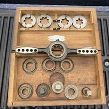 Vintage Wolverine Brass Works Tube Threading Set Grand Rapids Michigan