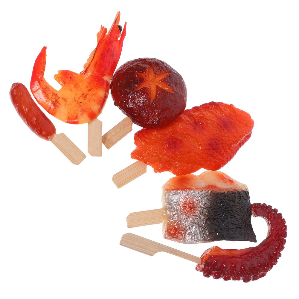 Alimento Barbacoa Simulado Cocina Juegos Comida Accesorios Camarones Falsos
