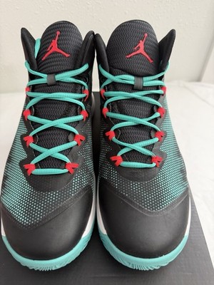 Jordan Super Fly 3 684933 403 Mens Retro Infrared 23 Black Aqua Sz 11.5