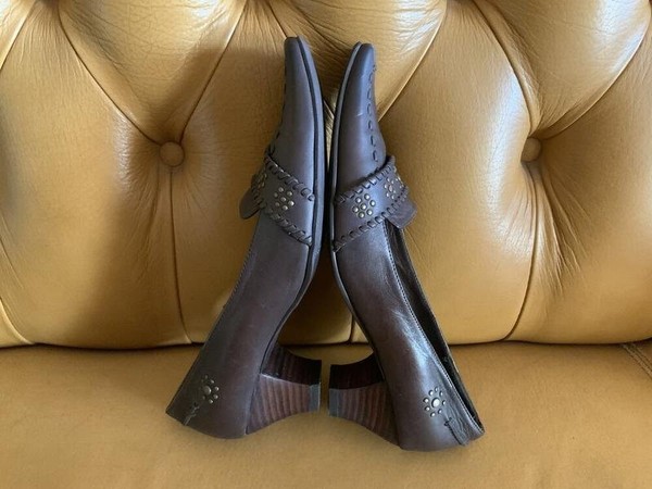 Women Daniel Hechter Heels Brown Leather 36.5