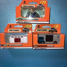 3 Lot Matchbox Mattel VW Volkswagen Transporter #59 Bedford #2 4-wheeler #71