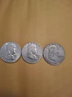 Franklin Half Dollar Silver Coins 1960 1961 1963 Lot Circulated 50C