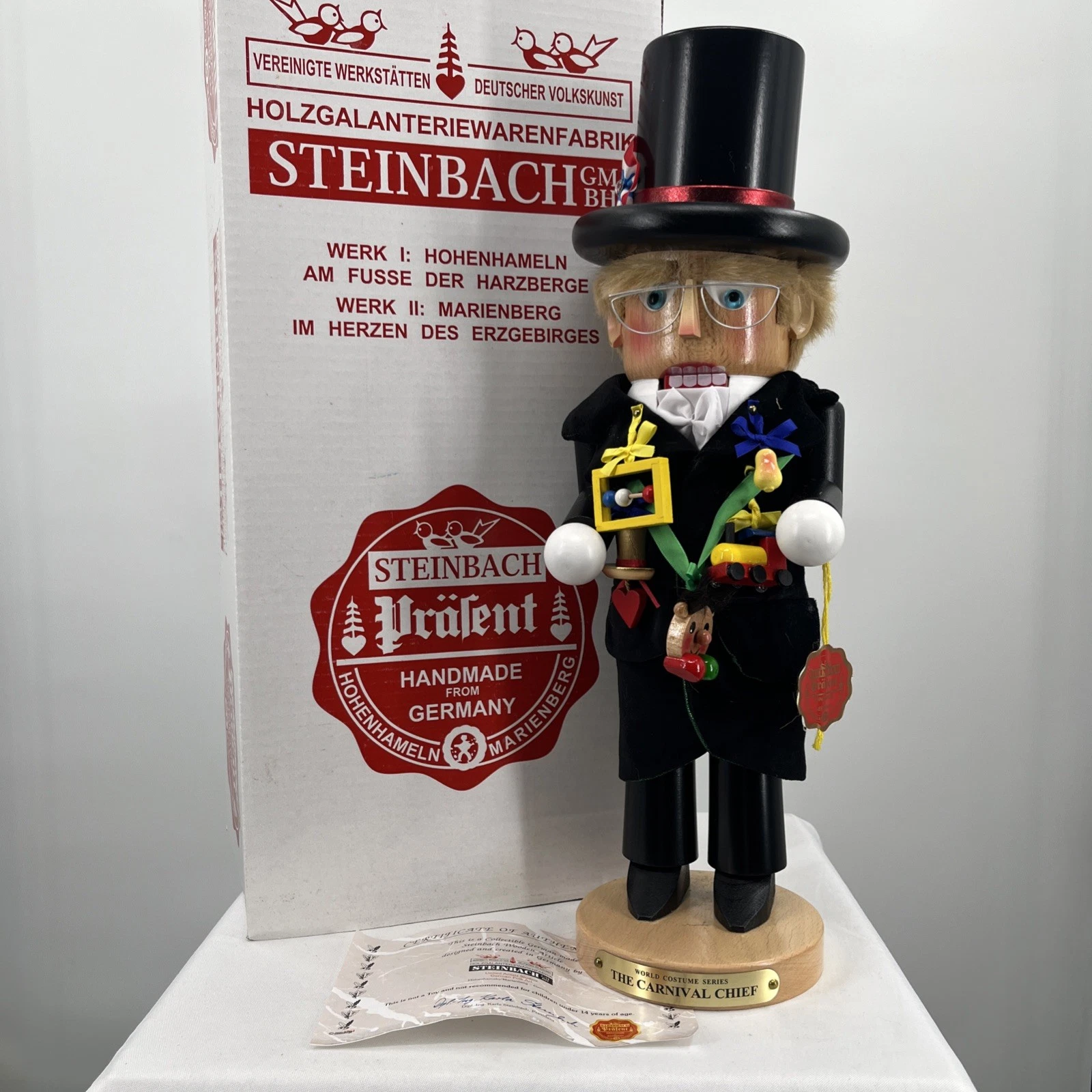 Steinbach THE CARNIVAL CHIEF Nutcracker S1640 Ltd Edition Germany 18" w/ COA