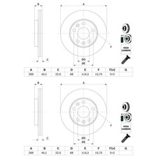 2X BOSCH BREMSSCHEIBEN Ø269mm VORNE PASSEND FÜR RENAULT MEGANE