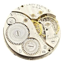 Lady Elgin Grade 404 Pocket Watch Movement Size 10/0s 15j OF Model 1 Parts F7873
