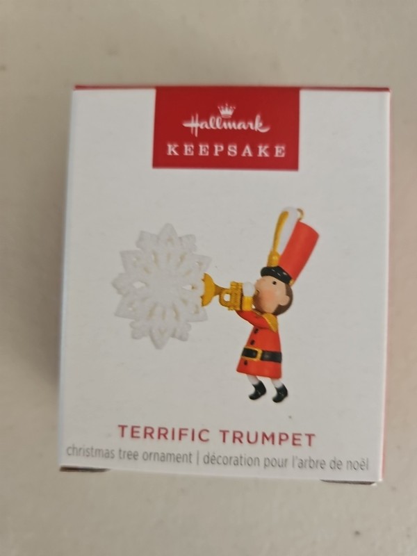 2024 Hallmark Terrific Trumpet Musical Soldier Keepsake Ornament IOB LPR3701