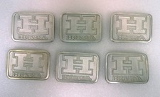 Vintage 6 Pewter Belt Buckles Honda metal belt buckle UNFINISHED