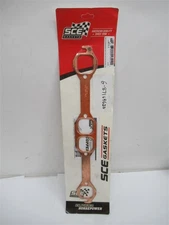 SCE 4111, Copper Embossed Exhaust Gaskets, 18° Port fits Chevy Small Block 
