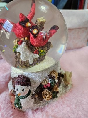 Holiday Red Cardinal Musical Snow Globe