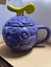 ONE PIECE Gomu Gomu no Mi Purple Ceramic Mug with Lid Scratch Campaign Prize Unu