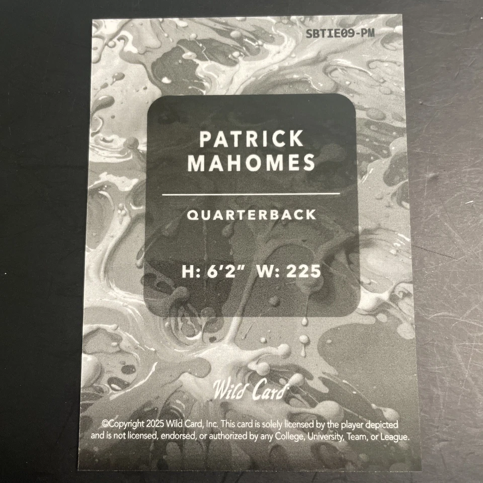 2025 Wild Card Splat Patrick Mahomes 1/1!!堪萨斯城酋长队折射器!! — 第 2/2 张图片