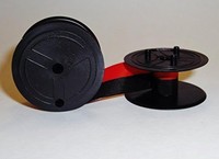Compatible Sharp Electronic Calculator Ribbon Twin Spool Black And Red Ribbon - Compatible Sharp Electronic Calculator Ribbon Twin Spool Black And Red Ribbon -