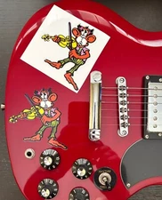 Tony Iommi Monkey SG replica Monkey  Raised UV DTF Sticker Glossy super durable