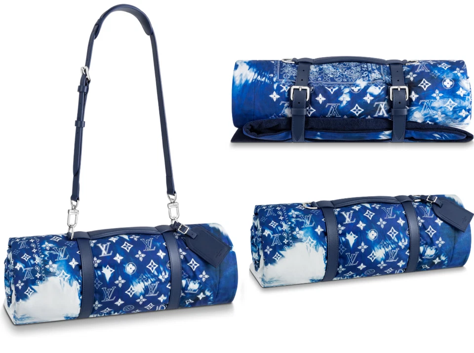 Louis Vuitton Picnic Rug Leather Harness Carrier Bandana Bag Towel Blanket Tuch - Bild 2 von 4