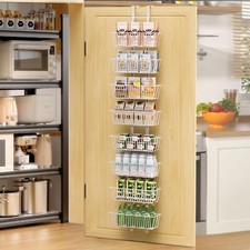 8 Tier Over the Door Pantry Organizer, Over the Door Spice Rack with Adjustable