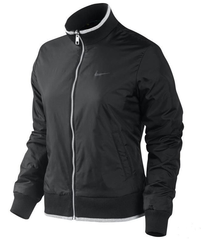 Genuine Womens Nike Taff Jacket Short Reversible Black Bomber UK Medium RRP £65 image 2