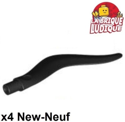 Lego 4x Wave Rounded Curved Single Wave Flamme Flame Sword schwarz/black 69858