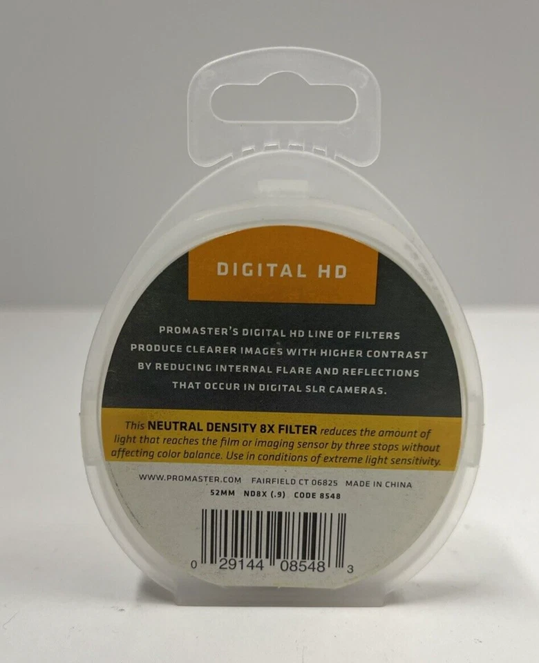 Promaster Digital HD Filter 52mm ND8x (.9) Code 8548 - Image 2 of 4