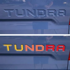 HERITAGE Raised Plastic Letters Inserts Toyota Tundra 2014-2021 Tailgate