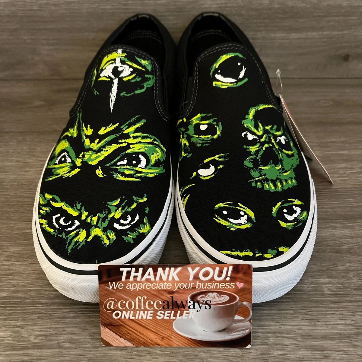 Supreme X Vans Slip-On Glow In The Dark Skull Pile - Mens Size 9