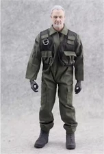 1/6 Soldier Pilot uniform dark green jumpsuit CLothes Model for 12'' Fit 12" dol
