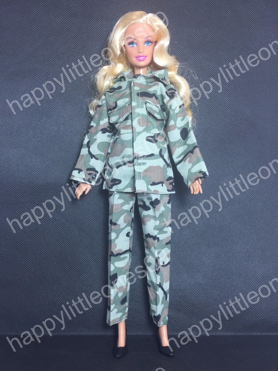 Barbie Doll Army Military Outfit Clothes Costume Uniform
