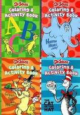 Dr. Seuss Coloring & Activity Book - Set of 4 Books