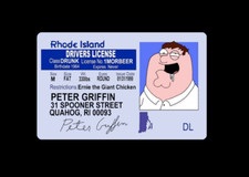 Family Guy Peter Griffin Novelty Driving Licence ID Card Roleplay Prop NEW