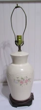 Pfaltzgraff Tea Rose 18" Electric Table Lamp