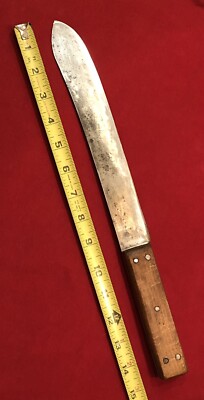 GOODEEL S 14.50  ANTIQUE BUTCHER KNIFE-CARBON STEEL- HARDWOOD HANDLE