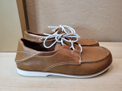 Men Size 11.5 Olukai brown leather shoe Lae main image 3