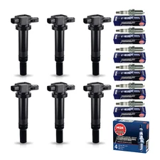 6PC Ignition Coil & 6PC NGK Iridium Spark Plug for 07-09 Hyundai Santa Fe 2.7L