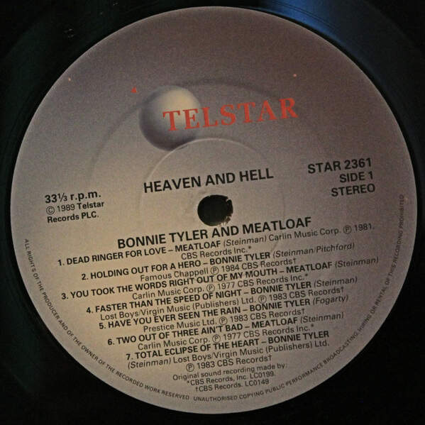 Bonnie Tyler & Meat Loaf Heaven And Hell (Vinyl) eBay