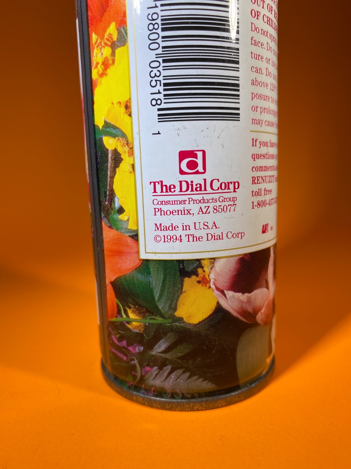 Vintage RECALLED Renuzit Air Freshener Can Fresh Cut Flowers 1994 Penis