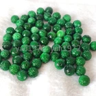 10mm Grade A Green Natural Burma Jade jadeite Hand-carved Round Loose Beads