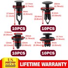 40PCS Car Body Push Retainer Pin Bumper Rivet Trim Moulding Clip Accessories New