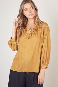 satin peasant blouse