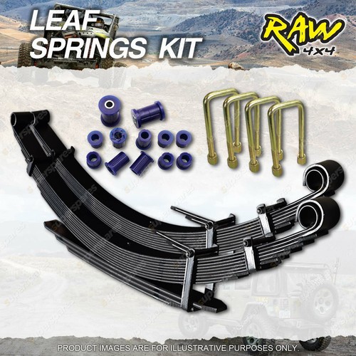Raw Rear 40mm Lift Medium Duty Leaf Springs Kit for Mazda BT50 Dual Cab 07-11 - Picture 2 of 2